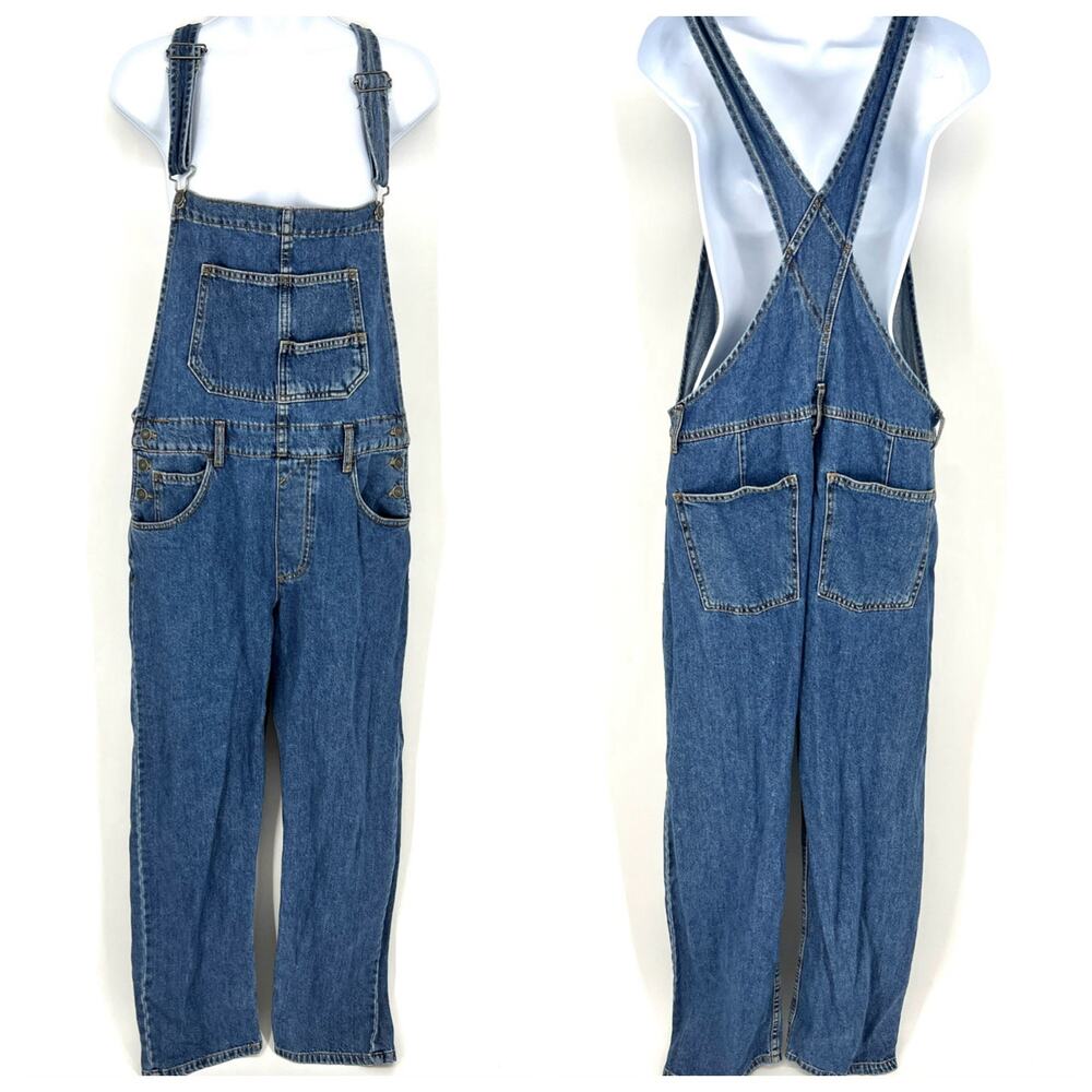 We The Free Free People Womens Ziggy Slouchy Denim Overalls Size Small - Picture 2 of 8